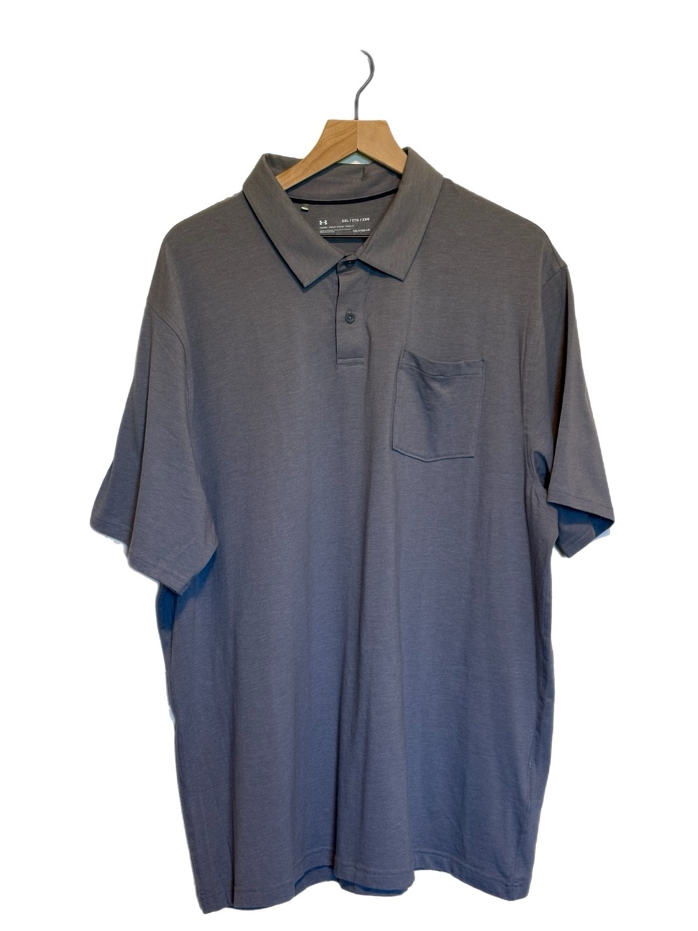 Under Armour - Heatgear Moisture Wicking Men's Short-Sleeve Polo Shirt Gray XXL